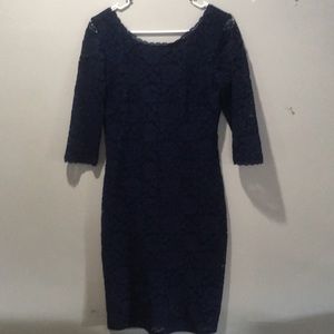 Navy blue lace dress